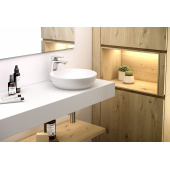 Combinación madera baño