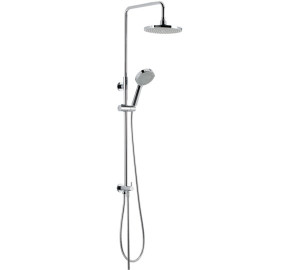 Set columna extensible con ducha, soporte y flexo Cromado Tau