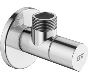 Válvula de escuadra cromada montura ceramica