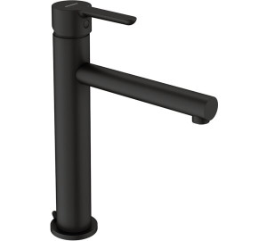 Monomando de lavabo medio alto Negro Oslo