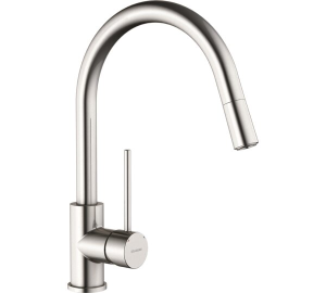 Grifo de cocina monomando Inox caño extraible TAU Acero Inoxidable