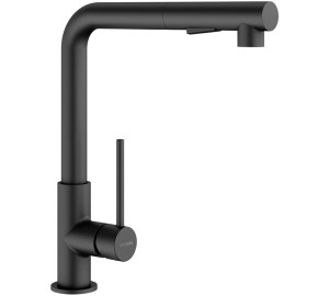 Grifo de cocina monomando caño extraible Negra TAU Negro