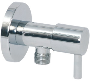 Válvula de escuadra redonda 3/8" 1/2" x 3/8" Cromado