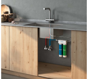 Monomando de fregadera inox 3 vias TAU